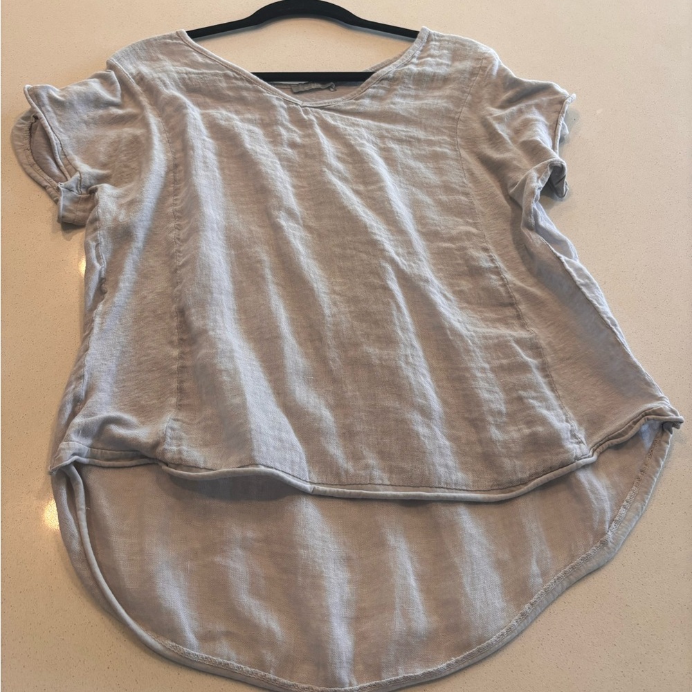 Am Basic Collection Light Gray Short Sleeve Top - image 1